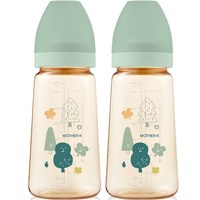 마더케이 베이직 PPSU 포레스트 무꼭지 젖병, 민트, 2개, 280ml