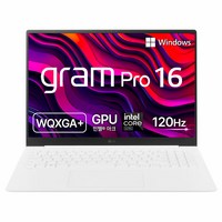 LG전자 2024 그램 프로 16 코어Ultra7 인텔 14세대, 에센스 화이트, 512GB, 32GB, WIN11 Home, 16Z90SP-KD7CK