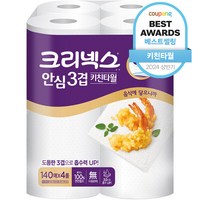 크리넥스 프리미엄 안심 3겹 천연펄프 키친타올, 4개입, 1개