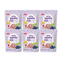 베베스트 칼슘 퍼프링 쌀과자, 블루베리, 40g, 6개