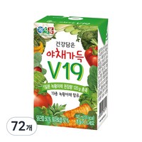 정식품 건강담은 야채가득 야채즙 V19, 145ml, 72개