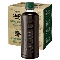 아카페라 심플리 디카페인 아메리카노 커피, 400ml, 40개