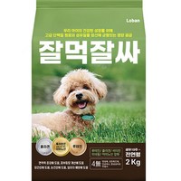 강아지 잘먹잘싸 전연령 애견 건식사료, 연어, 2kg, 1개