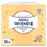 마이비데 키즈 화장실용 물티슈 캡형, 100g, 42매입, 16개