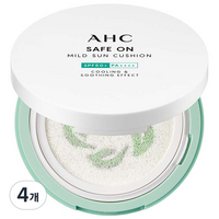 AHC 세이프온 마일드 선쿠션 SPF50+ PA++++, 25g, 4개