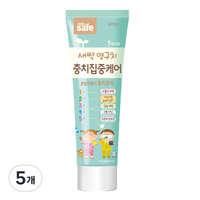 라이온 키즈세이프 충치 집중케어 치약, 60g, 5개