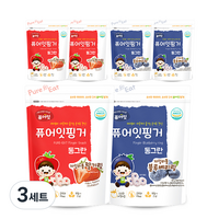 퓨어잇 핑거 동그란 자일리톨 딸기링 3p + 블루베리링 3p, 3세트