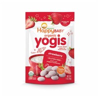 해피 베이비 요기스 스낵 28g 8팩 딸기맛 Happy Baby Organic Yogis Freeze-Dried Yogurt & Fruit Snacks, 8개