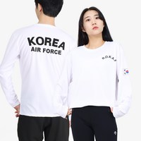 쿨드라이 공군 ROKAF 로카프티 긴팔티 흰색 티셔츠