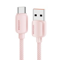 Essager USB C타입 100W 고속 충전 케이블, 2개, 핑크, 2M