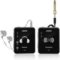 LEKATO MS1 무선 인이어 모니터 시스템 2.4G 스테레오 IEM 시스템 Transmitter Beltpack Receiver Automatic Pairing for Stu, One Transmitter+ One Receiver