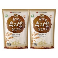 우리 유기농 우리밀 통밀가루, 600g, 2개