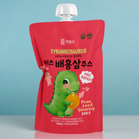 지킴스 당 1g 저당 저칼로리 키즈 배홍삼 주스, 30개, 100ml