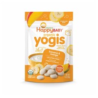 해비 베이비 요기스 스낵 28g 8팩 바나나 망고맛 Happy Baby Organic Yogis Freeze-Dried Yogurt & Fruit, 8개