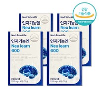 [뉴트리원] 김희애 인지기능엔 뉴런 Neu learn 600 4박스(4개월분) / 흰목이버섯, 단일속성, 상세 설명 참조, 4개