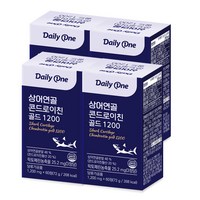 데일리원 뼈건강 상어연골 콘드로이친 골드 1200 72g 60정 x 4통 80일분 연골건강