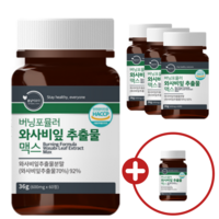 버닝포뮬러 와사비잎 추출물 맥스 식약처 인증 HACCP 추출분말92%, 6개, 60정