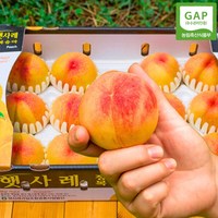 모픽 GAP 인증 고당도 햇사레 황도 복숭아, 1박스, 3kg(중과 250g 내 12-14과)