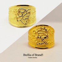 BRELLIA 24k 순금 아기천사 어린왕자 돌반지 백일반지 생일선물 3.75g 첫돌반지 아기반지 돌잔치 돌선물 조카 아기선물 금테크