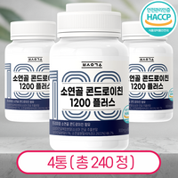 소연골 콘드로이친 1200 플러스 식약처 HACCP 인증 백세연구소, 4개, 60정