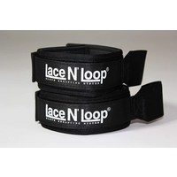 Lace N Loop 스트랩 (쌍) 레이스업 복싱 글러브 컨버터 (블랙 (화이트 로고)), 1개