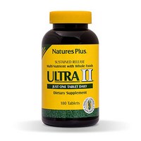 NaturesPlus Ultra II 종합비타민 서방형 - 180 채식 정제 - 전반적인 건강을 위한 일일 전체 식품 비타민 및 미네랄 보충제 - 천연 에너지 부스터 - 180, 180 Count (Pack of 1), 1개