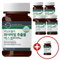 버닝포뮬러 와사비잎 추출물 맥스 식약처 인증 HACCP 추출분말92%, 5개, 60정