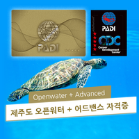 제주도 PADI 오픈+어드 교육 통합 자격증 스쿠버다이빙 강습, 오픈워터+어드밴스