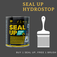 씰업 하이드로스탑 섬유강화 초탄성 방수제 1L 회색 크랙 틈새 셀프방수 SEAL UP 붓 1개 세트 구성, SEAL UP 1L 1개 + 3인치 붓 1개