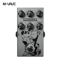 오토튠 Mvave MINIEFX 멀티 이펙트 페달 일렉트릭 기타용 4 오버드라이브 왜곡 부스트 3 밴드 EQ 트루 바이패스