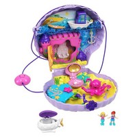 Polly Pocket Tiny Power 조개껍질 지갑 및 착용 가능한 스트랩 재미있는 해저 기능 마이크로 폴리 및 라일라 인어 인형 액세서리 2개 및 스티커 종이 4세, Koala, Koala