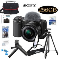 SONY ZV-E10 16-50 KIT+256G+GP-VPT2BT슈팅그립+미러리스가방+삼각대+KENKO AIR UV 필터+크리닝킷+LCD필름+리더기 고용량 브이로그 풀패키지, 블랙