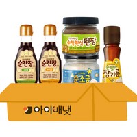 아이배냇 양념세트 순간장국물용+순간장비빔용+된장+소금+참기름, 순간장(국물용+비빔용)+된장+소금+참기름