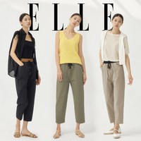 [ELLE]엘르 23 S/S 컬러 포인트 배기핏 밴딩 팬츠 3종