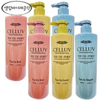 (CELLUV) 최신상 셀럽 PDRN 샴푸 450ml x 6통 (로즈 x 2 + 프리지아 x 2 + 뮤게 x 2), 2개