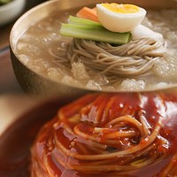 [TV홈쇼핑정품 찜케어] 30년전통 여주 천서리 현미 메밀면 비빔막국수 동치미막국수 12인분, 200g, 24개