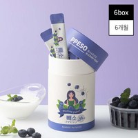 빼소 효소 유산균 블루베리 요거트 맛 이너뷰티 다이어트보조제, 90g, 6개