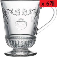 라로쉐 베르사유 조개무늬 유리 머그컵 275ml 6개 세트