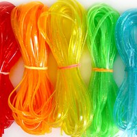 [KOMO] 룰라비닐끈(1M 10개) 색상선택 - 칼라비닐끈 투명끈 룰라끈 공예용끈, 빨강, 1개