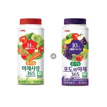 비락 야채사랑365(12EA)+유기농포도와야채365(12EA), 24개