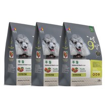 목우촌 펫9단 푸들전용 1.8kg x3, 연어+블루베리, 3개