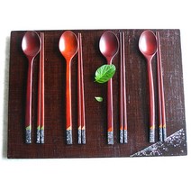 리얼 천연옻칠 국내산 핸드메이드 천연옻칠자개 수저, red