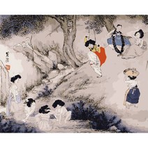 아트조이 DIY 명화그리기 키트 가로형 50 x 40 cm, 신윤복 - 단오도