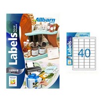 올바른 라벨지, 50매, AL040AT, 02_고광택라벨 (레이저용), AL040AT★40칸(4X10) 50매