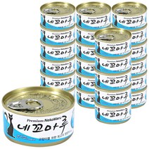 네꼬마루 고양이 간식캔, 참치+치어혼합맛, 24개