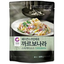 청정원 베이컨 앤 까망베르 까르보나라 스파게티소스, 250g, 1개
