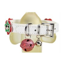 카니스 플라워 포인트 목줄 화이트 PYW5115, S (1cm x 25cm), 1개