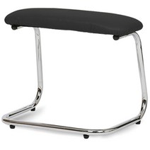 체어포커스 체어풋 ALPHA 의자 인조가죽, 다크블랙