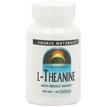 소스내츄럴스 L-테아닌 200mg 캡슐 무설탕 글루텐 프리, 60개입, 1개, 60정