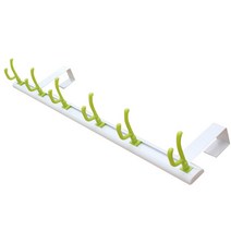 선우랜드 레인보우 문걸이용 2단 옷걸이 중형, 그린, 1개